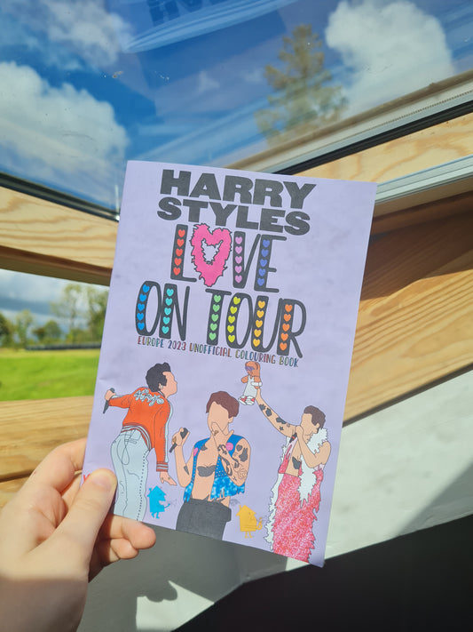 Harry Styles Love on Tour 2023 Europe leg unofficial colouring books