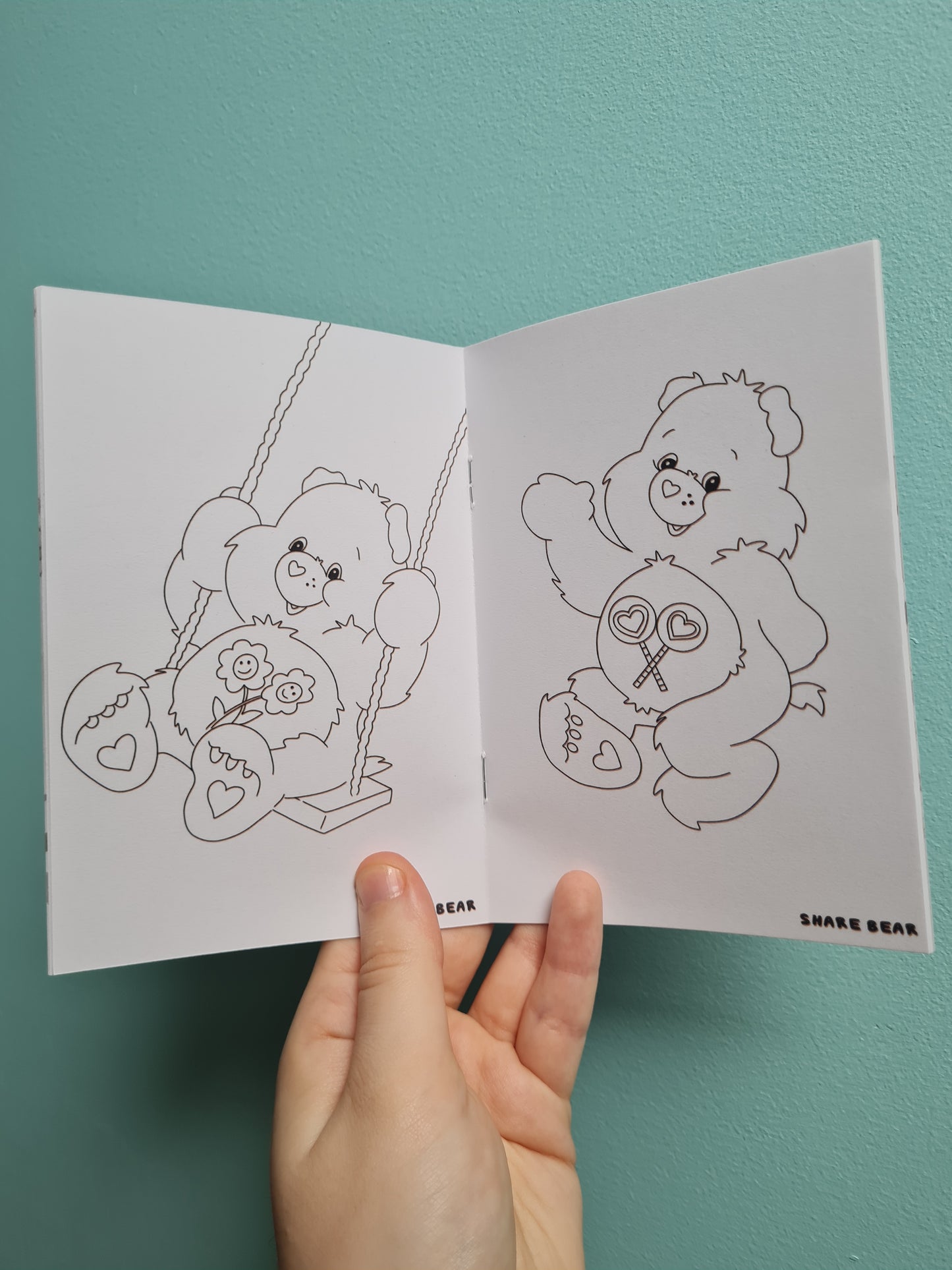 Care bears mini colouring book **spelling mistake