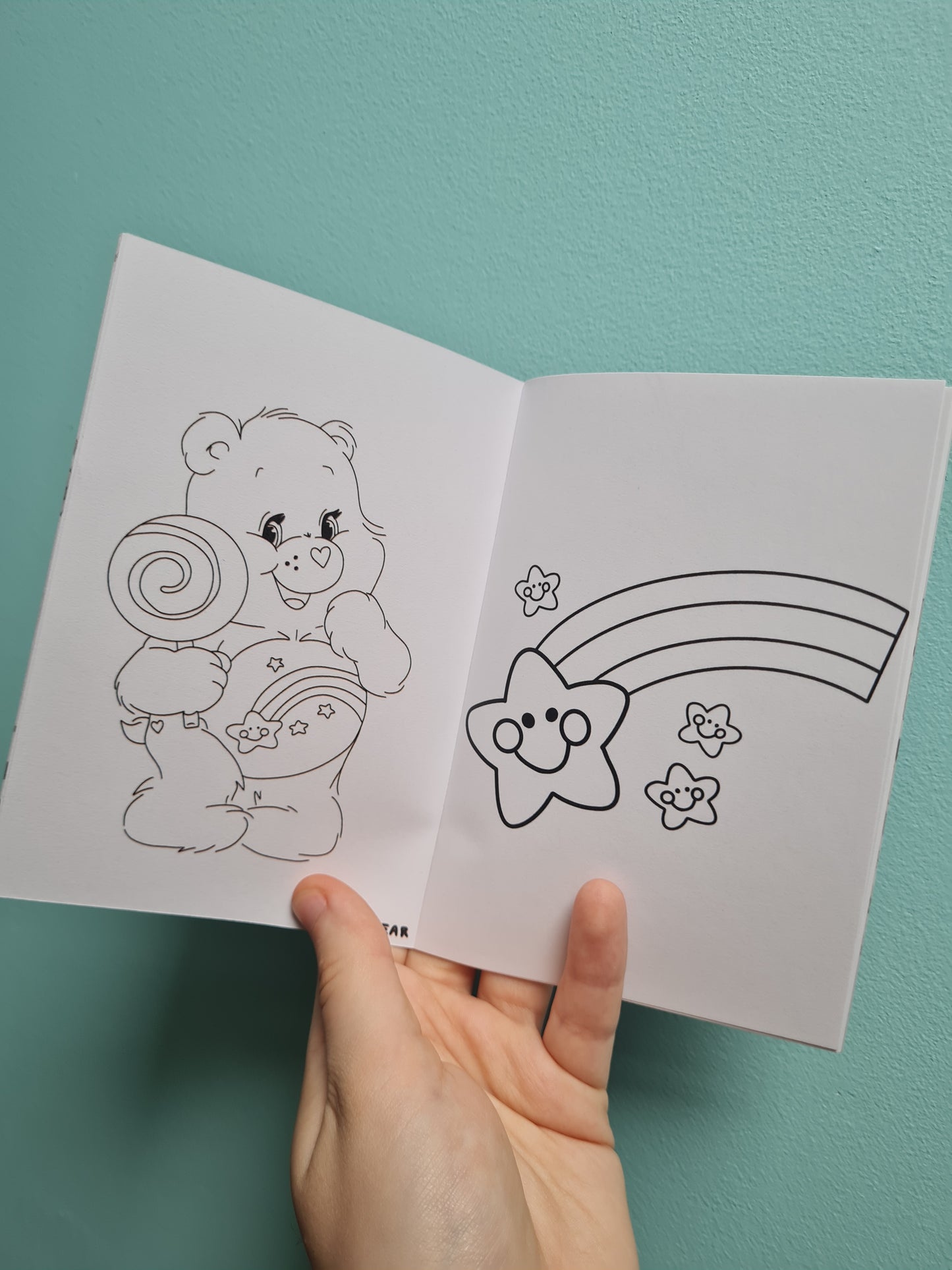 Care bears mini colouring book **spelling mistake