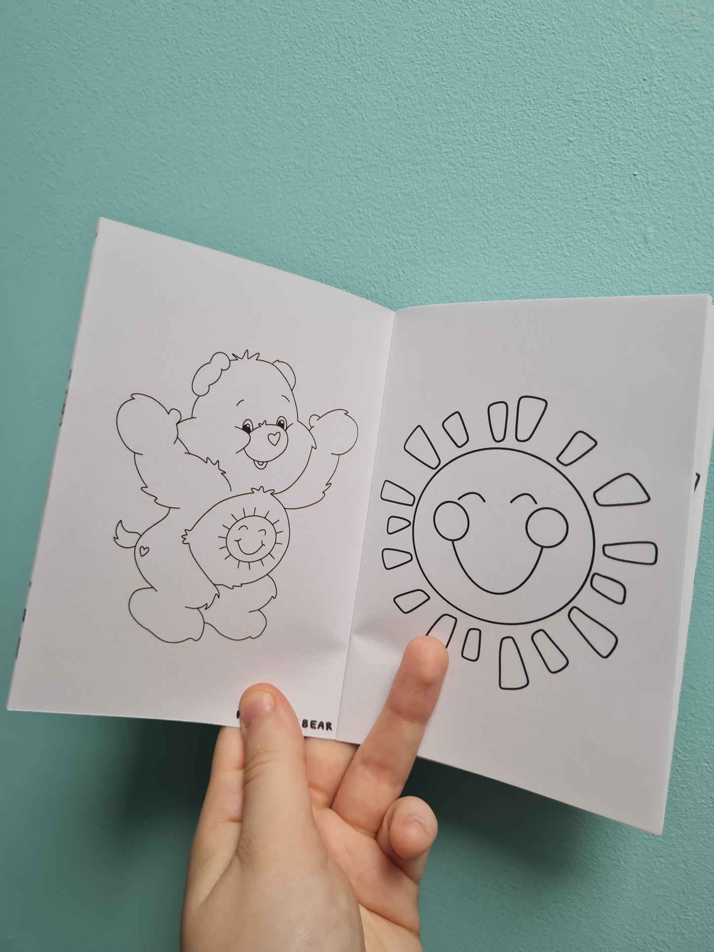 Care bears mini colouring book **spelling mistake