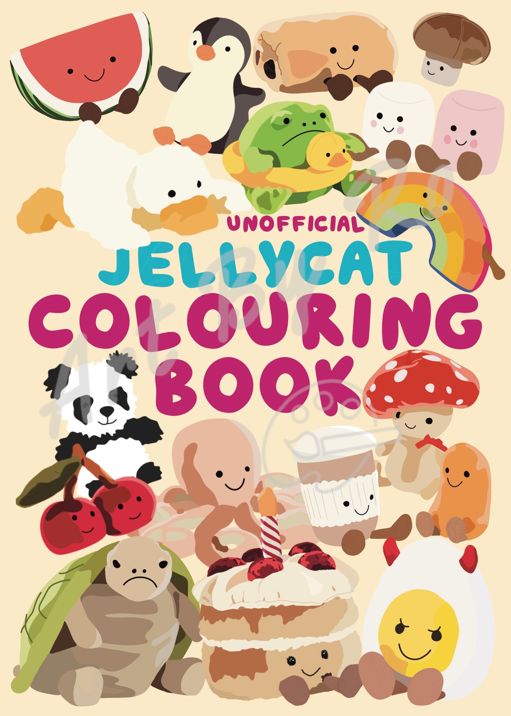 DIGITAL Jellycat Colouring book **non refundable – Art By Ro