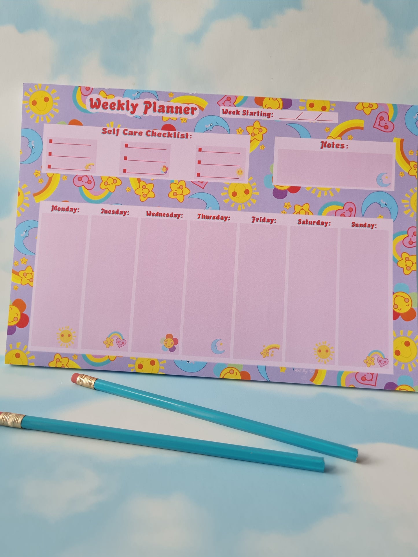 Care Bears weekly planner