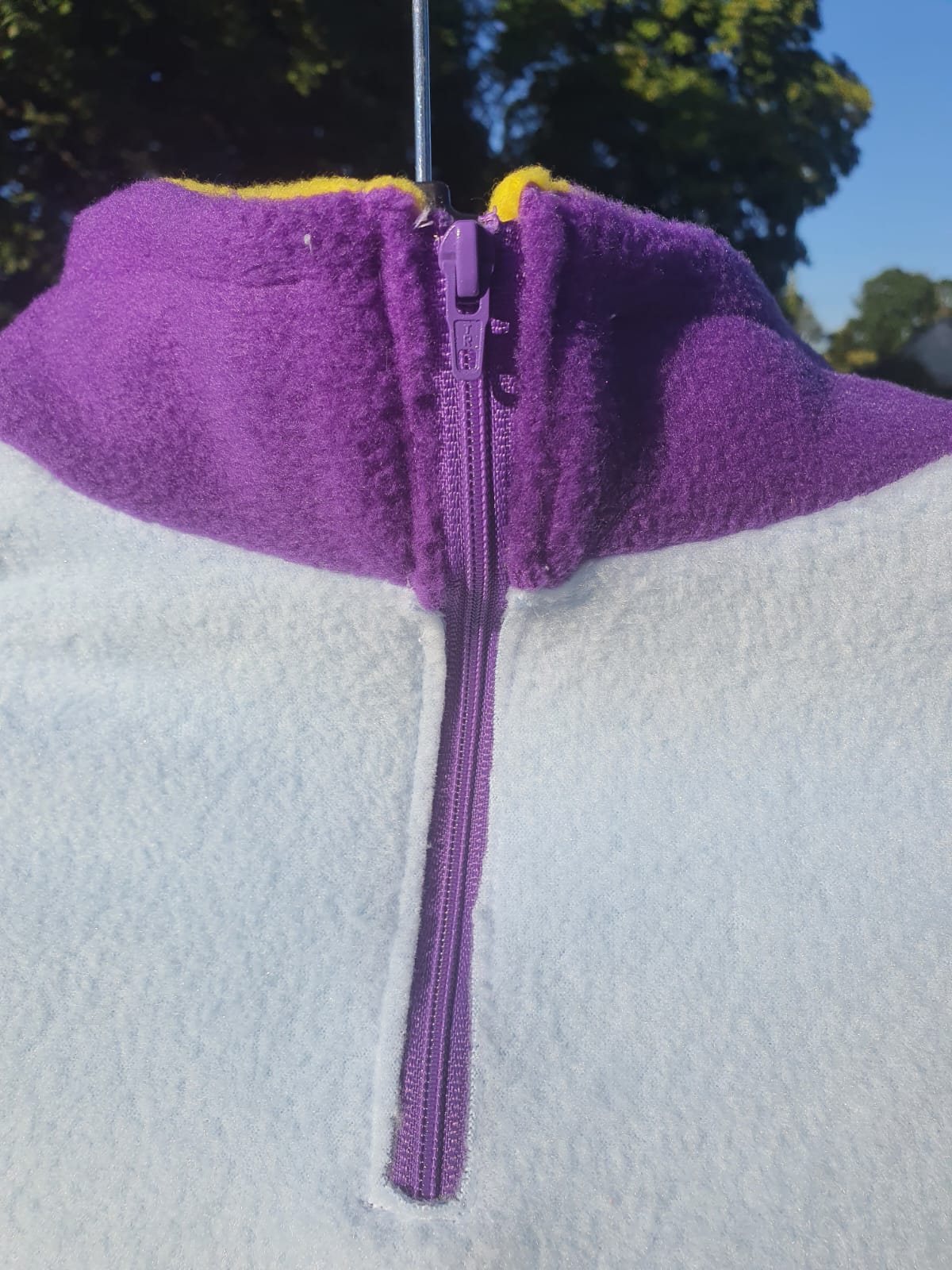 Colour block pink purple blue and yellow fleece (S)